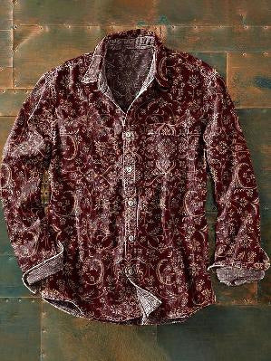 Camisa Retro de Manga Larga para Hombre - Image 49