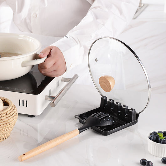 Juego de Utensilios de Cocina con Mango de Madera y Cubo de Almacenamiento - Image 9