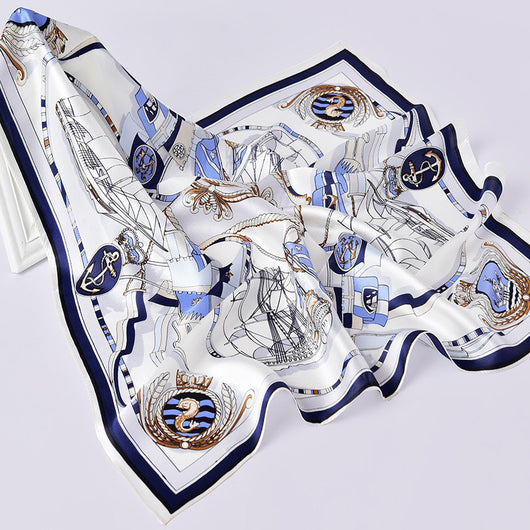Pañuelo de Seda Cuadrado para Mujer con Diseño Estampado Exquisito - Image 21