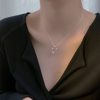 Anillo y Collar Entrelazados en Plata Esterlina S925 - Image 9