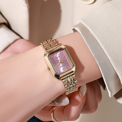 Reloj Cuadrado Elegante para Mujer con Cuarzo y Banda de Acero Inoxidable - Image 10