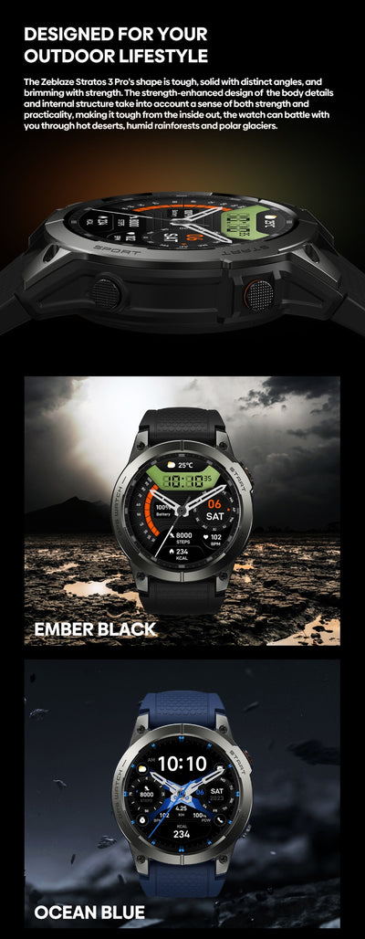 Reloj Inteligente Stratos3pro con GPS y Seguimiento de Movimiento - Image 11