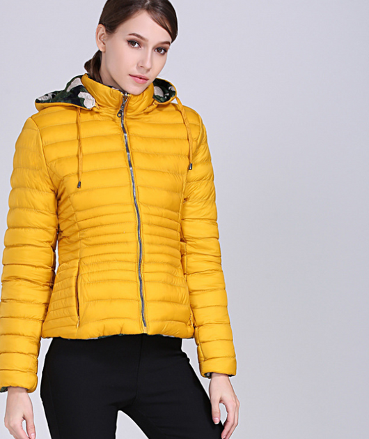 Abrigo Acolchado de Algodón Doble Camuflaje para Mujer - Image 10