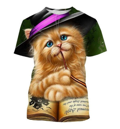Playera para Hombre con Estampado 3D de Gatos Adorables - Image 4