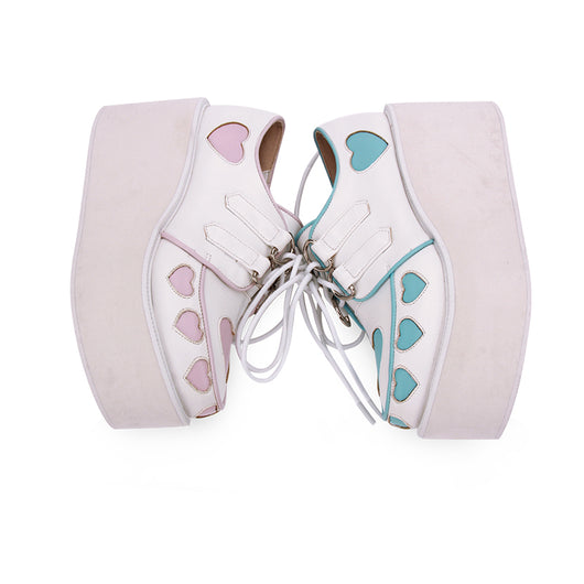 Plataforma Harajuku Gótica Corazón - Zapato Pancake de Moda - Image 10