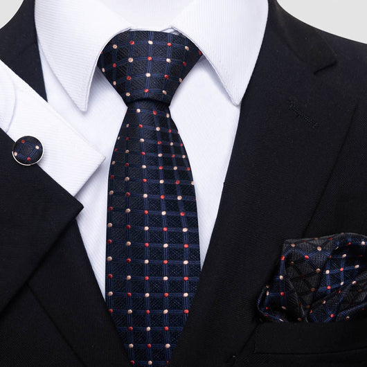 Conjunto de Corbata, Pañuelo y Gemelos para Hombre - Elegancia Empresarial - Image 9