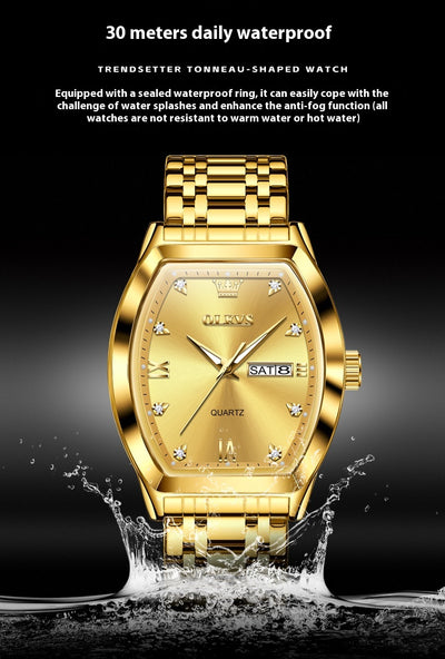 Reloj de Negocios Cuarzo Barril Auténtico para Hombre - Image 12