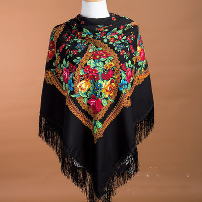 Foulard Cuadrado Étnico con Flecos - Abrigo Cálido y Elegante - Image 31