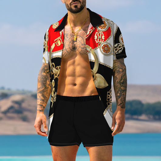 Traje Estampado Retro Moderno para Hombre - Image 4