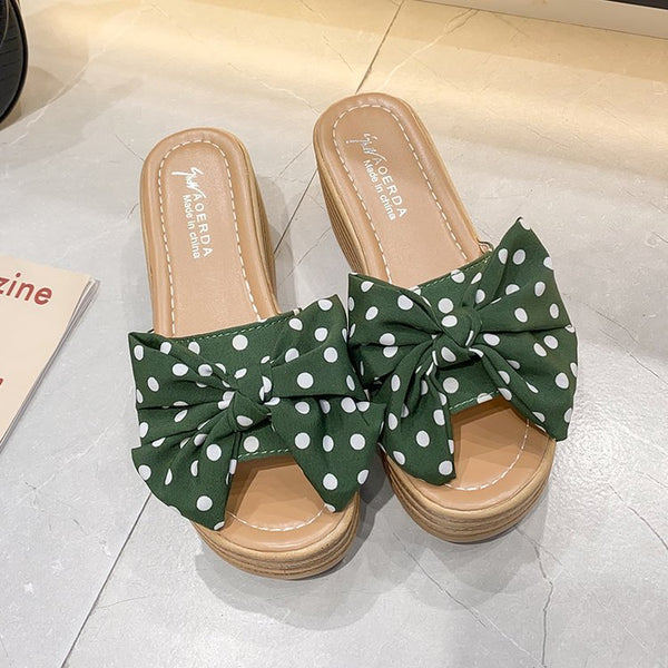 Pantuflas Cuña Alta Fashion Word Out