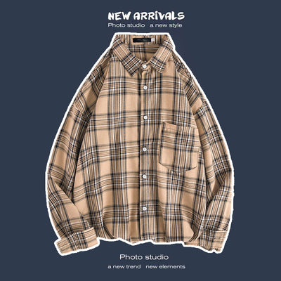 Abrigo Retro de Cuadros para Hombre - Estilo Suelto y Personalidad - Image 12