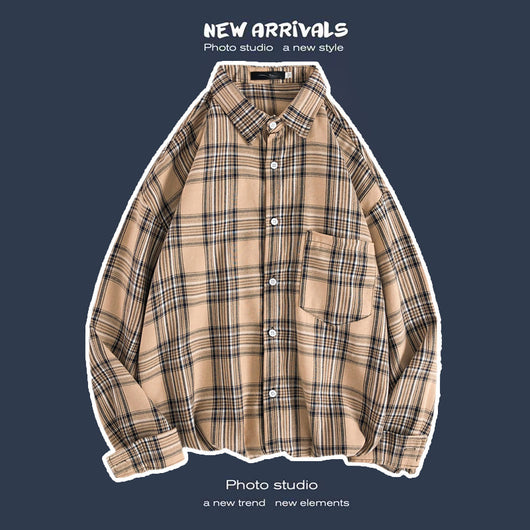Abrigo Retro de Cuadros para Hombre - Estilo Suelto y Personalidad - Image 12