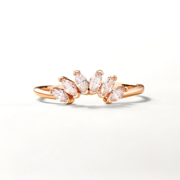 Anillo Corona Ajustable Plata 925 Chapado Oro con Zirconia 3A - Image 3