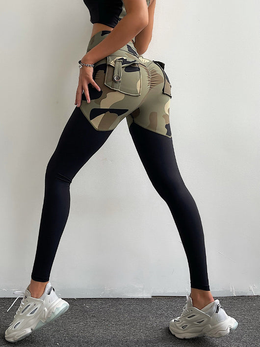 Pantalones Deportivos Camuflado con Levantador de Glúteos Cintura Alta - Image 5