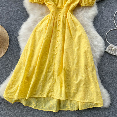 Vestido Elegante Escote V Línea A Estilo Francés - Image 10