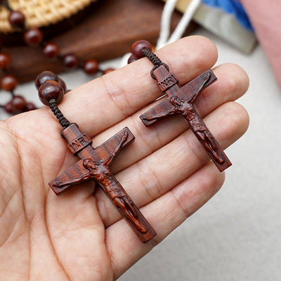 Rosario Clásico de Cuerda en Madera de Ébano Púrpura - Image 3