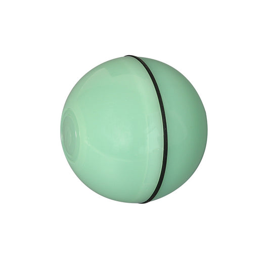 Pink pet electric toy LED rolling ball for cats, made of ABS plastic, with a black dividing line. - Image 14