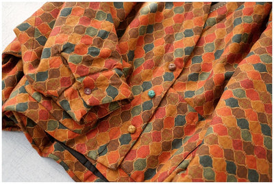 Abrigo de Algodón y Lino para Mujer Estilo Retro - Image 11