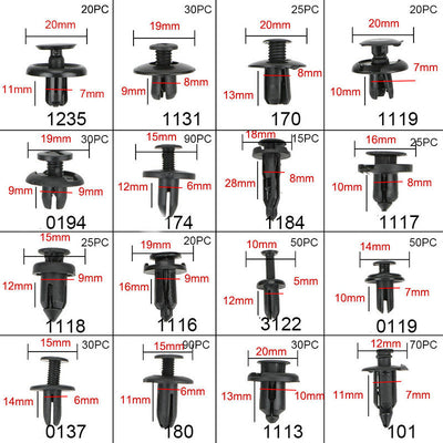 Kit de 16 Remaches y Hebillas para Guardabarros y Parachoques de Auto - Image 10