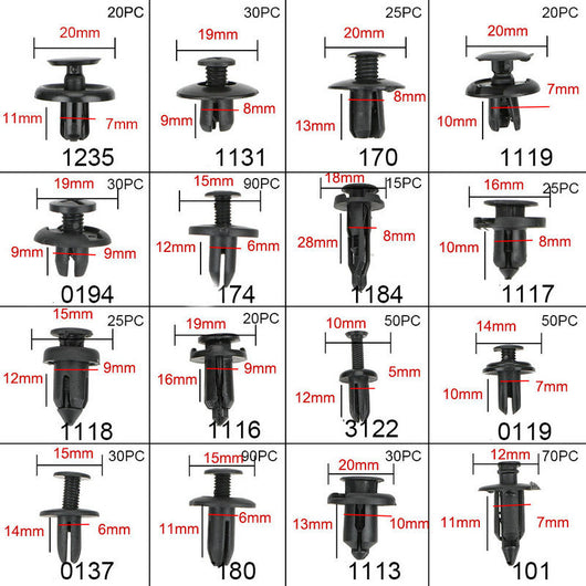 Kit de 16 Remaches y Hebillas para Guardabarros y Parachoques de Auto - Image 10