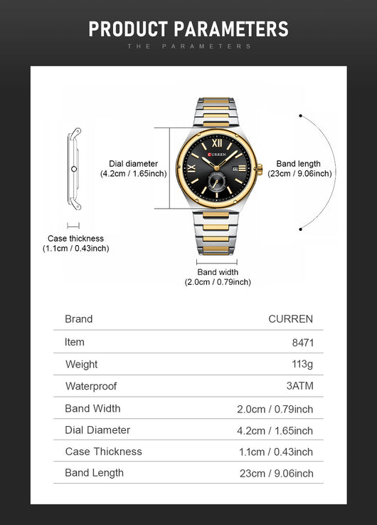 Reloj Deportivo Hombre Resistente al Agua Multifunción Cuarzo - Image 8