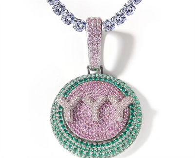 Dije Hip Hop Personalizado Giratorio con Letras y Circonitas Micro Incrustadas - Image 16