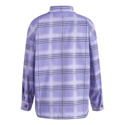 Cardigan Casual de Cuadros con Botones Simples - Image 6