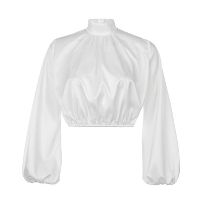 Blusa Cuello Alto con Mangas Acampanadas - Image 8