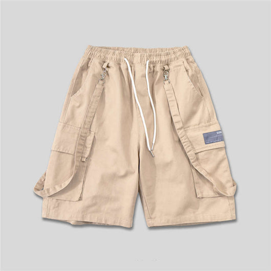 Pantalones Cortos Overol Recto Hombre Estilo Coreano Cinco Puntos Casual - Image 2