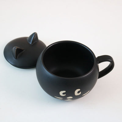 Tazón de Cerámica para Fideos Instantáneos con Gato Sorprendido en Relieve - Image 5