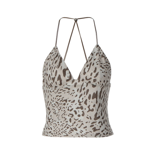 Camiseta Estilo Francés con Estampado Leopardo para Mujer - Image 14