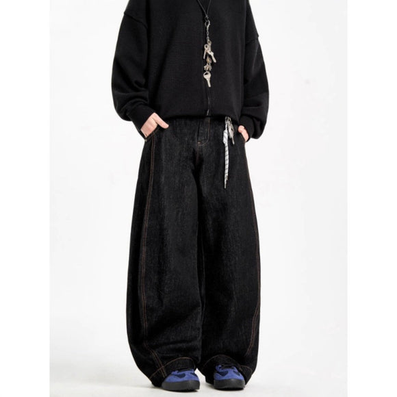Pantalones Holgados Retro Estilo Sable con Patrón Cielo Estrellado para Hombre