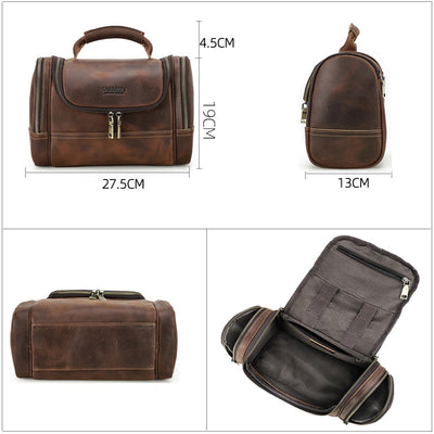 Bolsa Multiusos de Cuero Genuino Vintage - Portátil y Resistente - Image 4