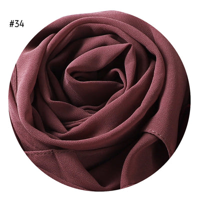 Pañuelo de Gasa Perlada en Colores Sólidos - Cobertura Elegante Monocromática - Image 37