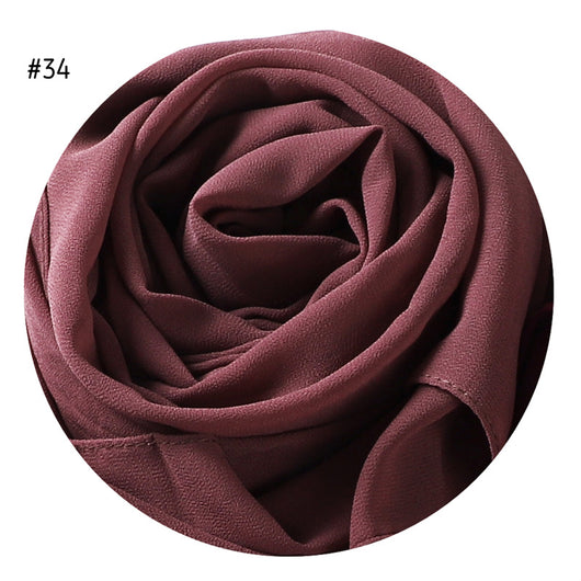 Pañuelo de Gasa Perlada en Colores Sólidos - Cobertura Elegante Monocromática - Image 37
