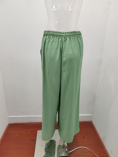 Pantalones Anchos de Talle Alto con Cintura Elástica Ajustable - Image 12