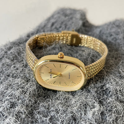 Reloj de Mujer Elegante Acero Dorado de Alta Calidad