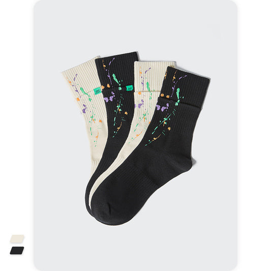 Calcetines Deportivos Luminosos de Doble Capa con Efecto Tinta
