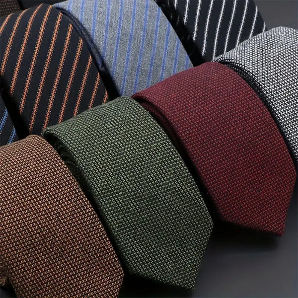 Corbata de Algodón Tejida para Hombre - Diseño Rayado Profesional