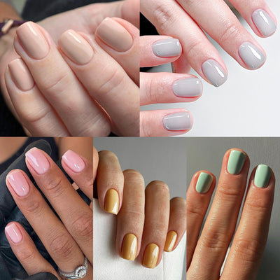 Uñas Postizas Cuadradas Cortas Color Sólido Clásico - Image 2