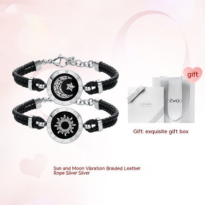 Pulsera Magnética de Cuero y Cuerda para Parejas con Inducción Interactiva - Image 7