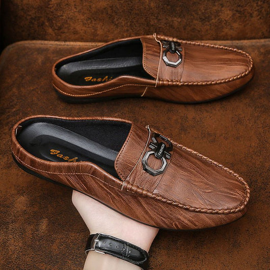 Mocasines Hombre Cuero Cerrados sin Talón - Comodidad Slip-On - Image 6