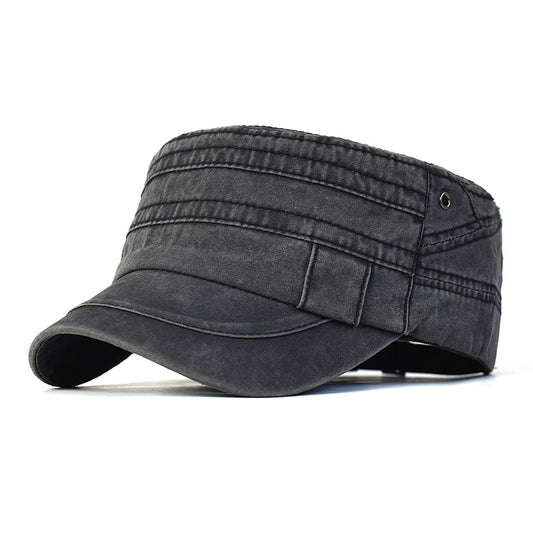 Gorra de Algodón Lavado Puro Color Liso para Hombre - Protección Solar Outdoor