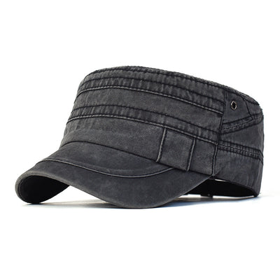 Gorra de Algodón Lavado Puro Color Liso para Hombre - Protección Solar Outdoor