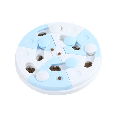 Comedero Interactivo Puzzle para Mascotas Azul y Blanco - Image 5