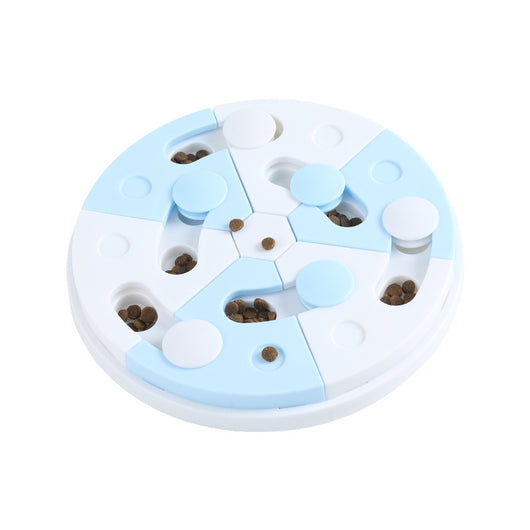 Comedero Interactivo Puzzle para Mascotas Azul y Blanco - Image 5