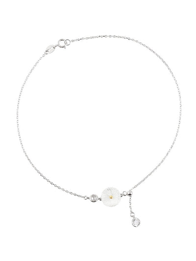 Pulsera Tobillera Margarita Blanca Concha para Mujer - Image 7