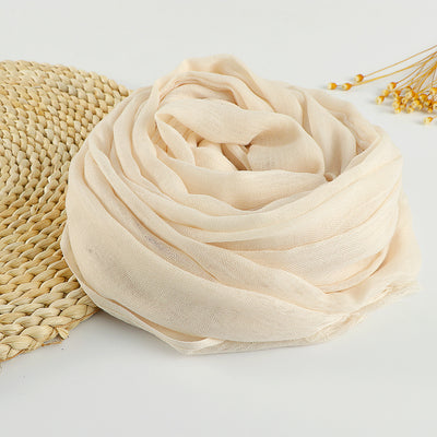 Pañuelo Artístico de Algodón y Lino en Colores Puros para Mujer - Image 31