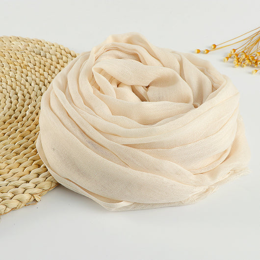 Pañuelo Artístico de Algodón y Lino en Colores Puros para Mujer - Image 31