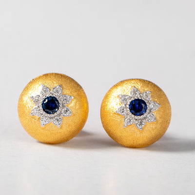Aretes Bicolor Chapados en Oro con Circonitas Incrustadas para Mujer - Image 6